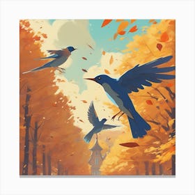 Autumn Birds 11 Canvas Print