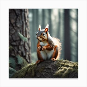 Squirrel In The Forest 239 Canvas Print