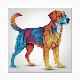 Tail Wagging dog art print Canvas Print