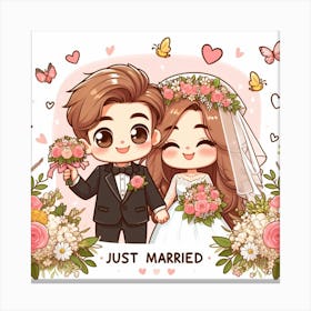 Just Married 4 Canvas Print