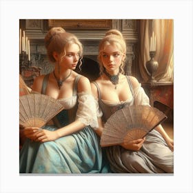 Two Renaissance Women Canvas Print