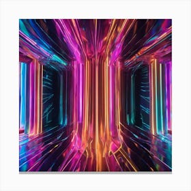 Neon Tunnel Canvas Print