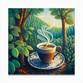 Coffee In The Forest Canvas Print