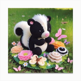 Amigurumi, skunk Canvas Print