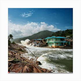 House On The Beach Canvas Print