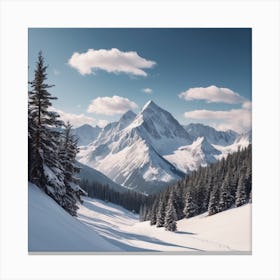 Snowy Mountains 1 Canvas Print