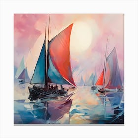 Tapestry of Tranquility: Sailing with Aronson Canvas Print