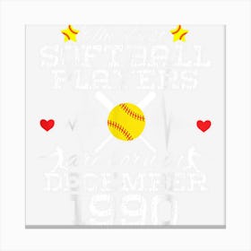 34 Year Old Birthday In December 1990 Best Softball Players Canvas Print