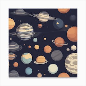 Bunch of Planets Canvas Print