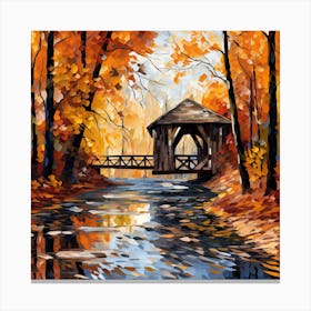 Autumn Bridge 2 Canvas Print