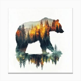 Bear In The Forest Canvas Art Stampe su tela