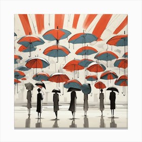 Umbrellas Canvas Print