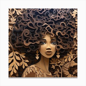 Afro Girl 82 Canvas Print