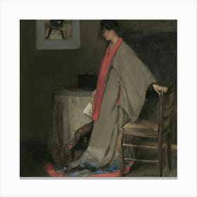 Woman In A Kimono 3 Canvas Print