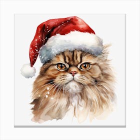 Santa Claus Cat 24 Canvas Print