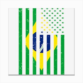 Brazil Brasil Soccer Usa America Flag Jersey Men Women Canvas Print