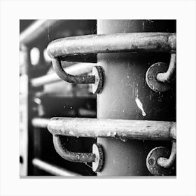 metalwurks bw square Canvas Print