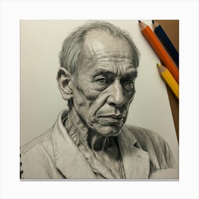 Portrait Of An Old Man Canvas Print