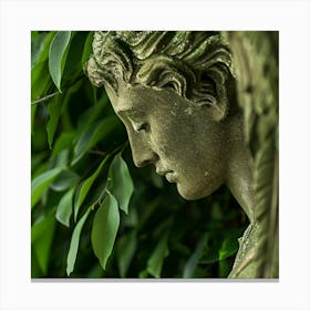 Garden Statue Of An Angel Canvas Print