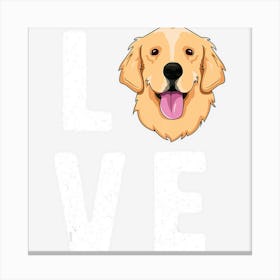 Love Golden Retrievers Kids Dog Pet Gift Canvas Print