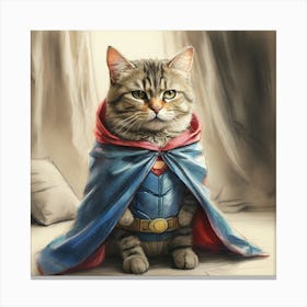 Superman Cat 4 Canvas Print