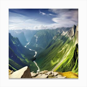Olympic Mountain Scenery Canvas Print