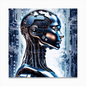 Cyborg Woman 36 Canvas Print