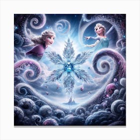 Frozen Elsa And Anna Canvas Print