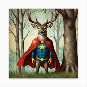 Superhero Deer Canvas Print