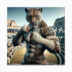 Leopard In Rome Canvas Print