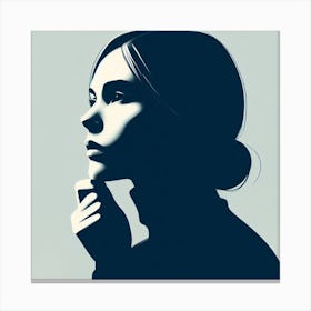 Silhouette Of A Woman 3 Canvas Print