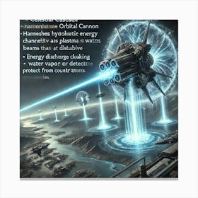 Celestial Cascade Orbital Cannon V2 Canvas Print