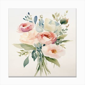 Watercolor Bouquet Canvas Print