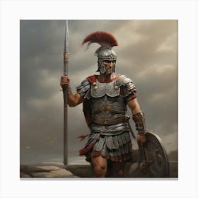 Leonardo Diffusion Xl An Imaginary Image Of A Roman Warrior 0 Canvas Print