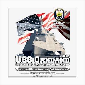 Uss Oakland (Lcs 24) Independence Class Littoral Combat Ship Canvas Print