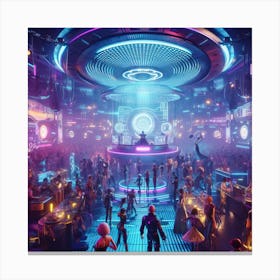 Futuristic Nightclub Canvas Print