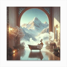 Bathing In The Mountains Canvas Print