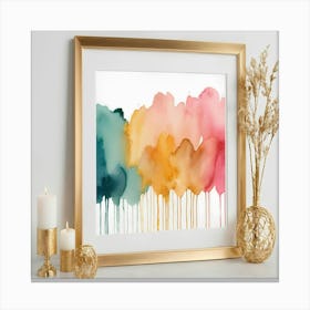 Watercolor Splatter Painting Canvas Print