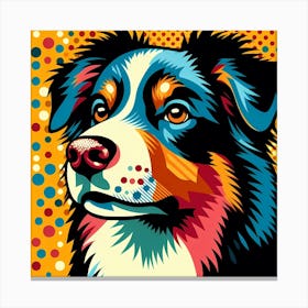 Australian Shepherd Pop Art Canvas Print