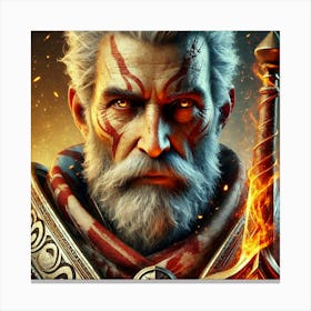 Kael Firebrand Portrait Converted Canvas Print