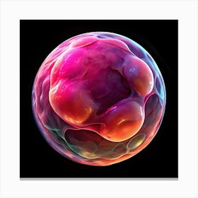 Abstract Red And Blue Sphere Canvas Print