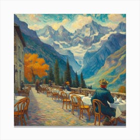 Van Gogh Painted A Cafe Terrace At The Foot Of The Himalayas 1 Canvas Print
