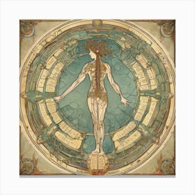 Nouveau Anatomy Series - 11 Canvas Print