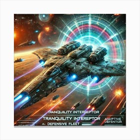 A Sci Fi Depiction Tranquility Interceptor 1 Canvas Print