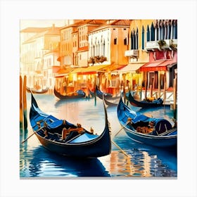 Venice Gondolas Canvas Print