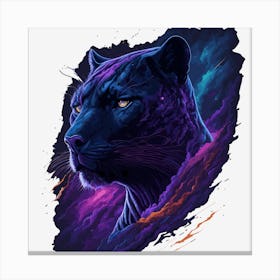 Black Panther Space Fantasy Canvas Print