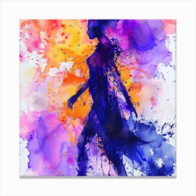 Watercolor Of A Woman 2 Canvas Print