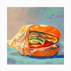Cheeseburger Square Canvas Print
