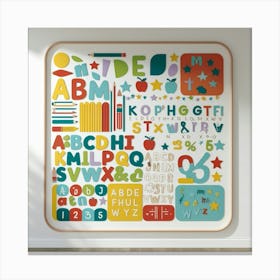 Alphabet Wall Art Canvas Print