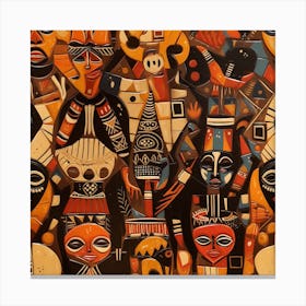 African Masks Canvas Print